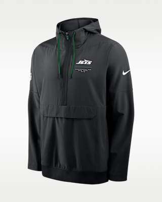 New York Jets Sideline Anorak Men's Nike NFL 1/2-Zip Hooded Jacket
